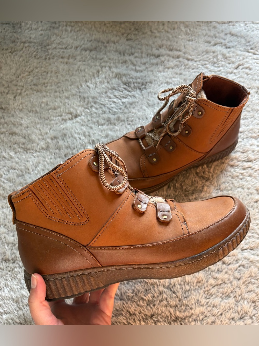 Clarks Magnolia Moon 26174977 Womens Brown Nubuck Casual Dress Boots Sz 9.5 W